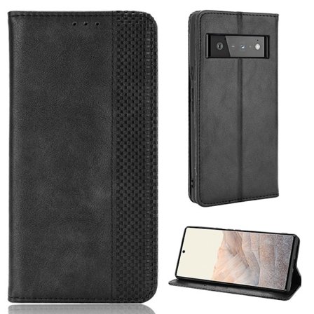 Bofink Vintage läder Google Pixel 6 Pro fodral - Svart