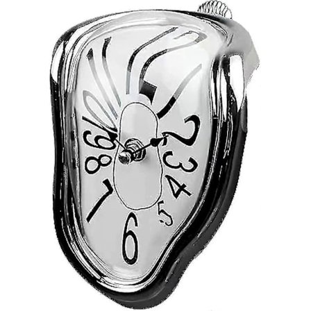 Väggklocka, Salvador Dali Smältande Klocka, 7 Tum Surrealistisk Bordshyllklocka, Modern Heminredning
