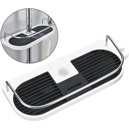 Borrfritt duschhylla för duschstång - Badrumsorganisatörhållare