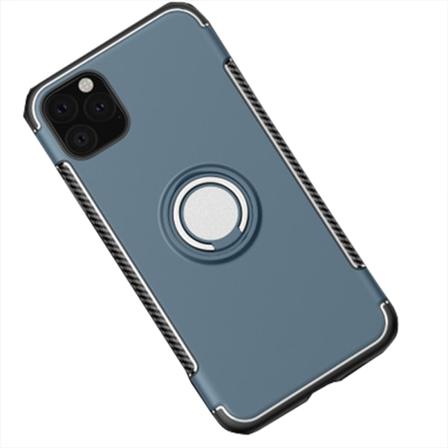 iPhone 11 Pro Max - Beskyttende skall med ringholder Petrol