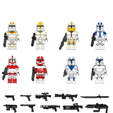 8cps Star Wars Minifigure Soldier Commander Shock Force Assembled Building Block Toy Gift Birthday Gift