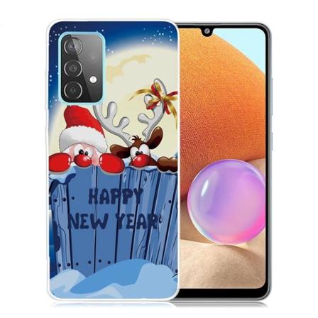 Juleetui til Samsung Galaxy A32 - Hemmelig Julemand Og Rensdyr Multicolor
