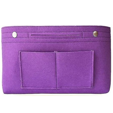 Makeup Storage Organizer Felt Cloth Insert Cosmetic Bag Multi-pockets Fits In Handbag Cosmetic Toiletry Bag For Travel Organizer