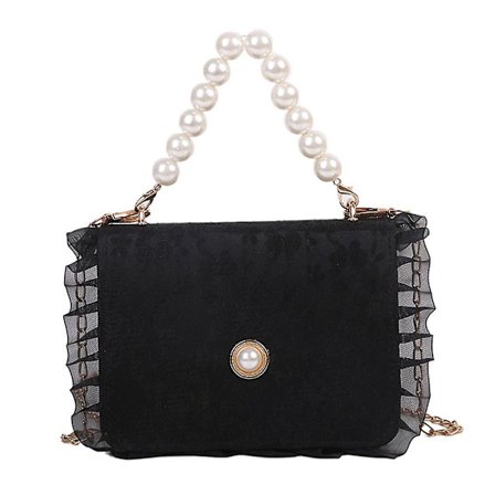 Konstgjord läder axelväska pärla mode axelväska dam axelväska