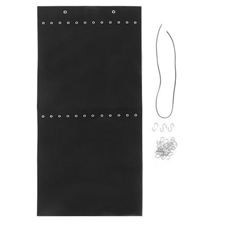 Huvudbandsställ Halsband Baby Girl Filt Dörr Vägg Hängande Smyckesorganisatör för Hårrosett Svart