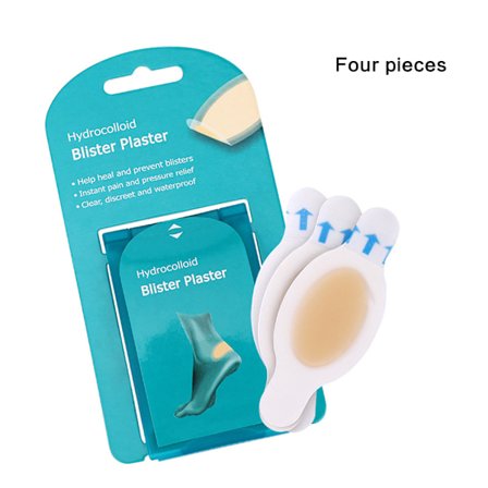 4 stk./eske Blisterplaster Vanntett Hydrokolloid Plaster Selvklebende Anti-gnagsår