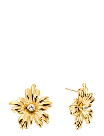 Lilly Crystal Earring Gold By Jolima