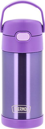 THERMOS DRIKKEFLASKE M SUGERØR FUNTAINER 355 ML VIOLET