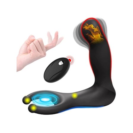 Trådløs fjernbetjening vibrator sexlegetøj til mænd (sort)