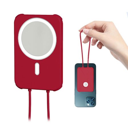 Apple MagSafe Charger silikone cover i rustningsstil - Rødvin