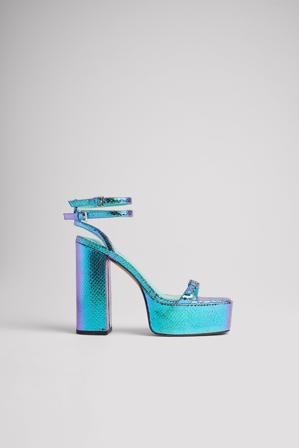 NA-KD Shoes Höga platåklackskor med dubbelt spänne - Högklackade skor - Multicolor - EU 40