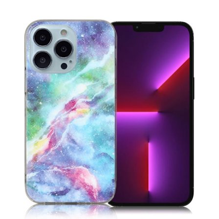 Marmormotiv iPhone 13 Pro skal - Blå Stjärnhimmel