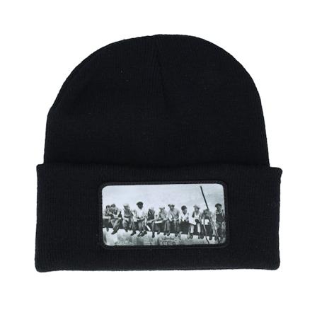 Public Domain - Noir cuff Bonnet - Lunch Atop A Skyscraper Beanie Black Cuff @ Hatstore