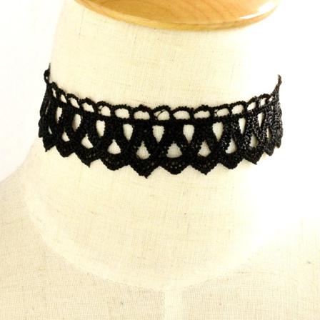 Gotisk Spets Retro Halsband Handgjorda Lace