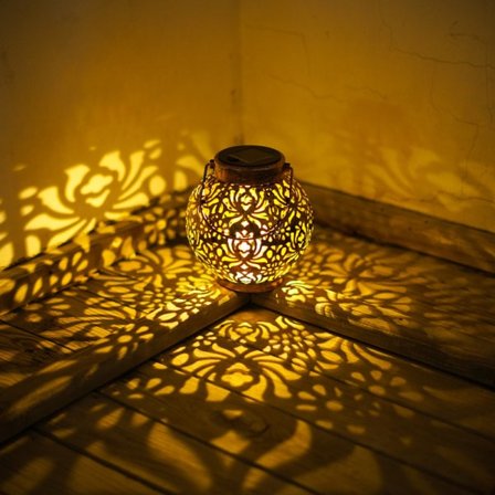 Solar LED Trädgårdslampa IP55 Vattentät Varmvit