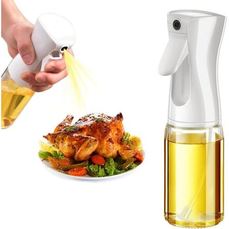 Glas Spritspumpe og Oliesprøjte, 220ml Madlavningssprayflaske til Køkken og BBQ_OF