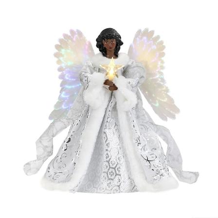 Juletrær Topper Usb Led Lys Engel Fe Høytidelig Pynt Juletrær Topp Ornament[HK] A
