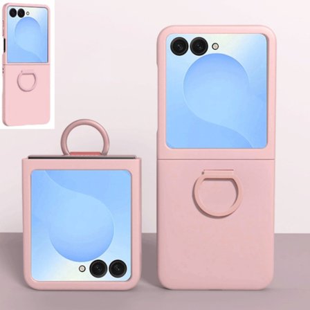 Samsung Z Flip5/6 Beskyttelsesdeksel, Sammenleggbar Skjerm Telefondeksel, Rosa