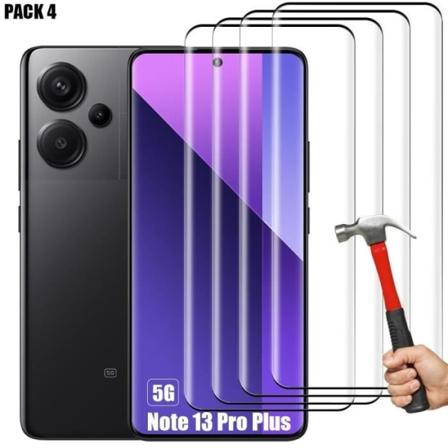 Hærdet glas til Xiaomi Redmi Note 13 Pro Plus 5G - Note 13 Pro+ 5G - Nem installation Anti-ridsefast pakke med 4