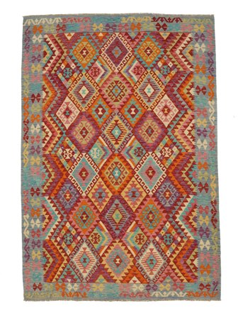 Alfombra Kilim Afghan Old Style 201X291 (Lana, Afganistán)