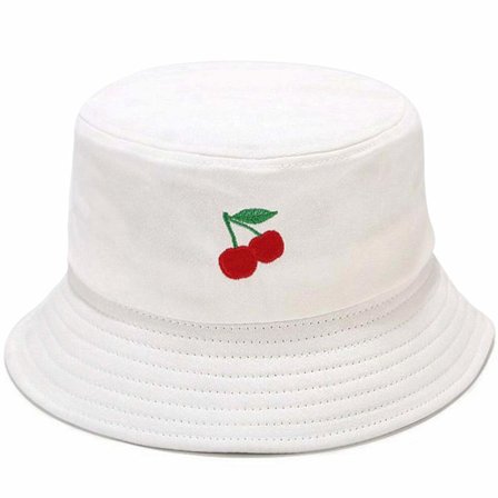 Moderigtig broderet bøllehat, bomuldsstrandhat til kvinder og piger.