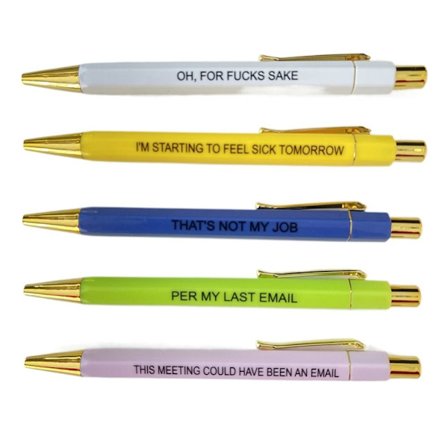 5st Kulspetspennor Färgglada Girl Power Pennor BB