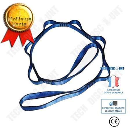 TD Fitness Accessories - Bodybuilding, 2-delade yogaremmar Rope Daisy Chain för Yoga - Blå typ