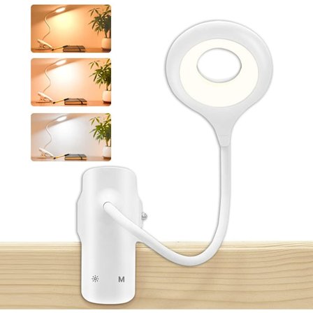 Klips-på Sengelampe USB Genopladelig Læselampe