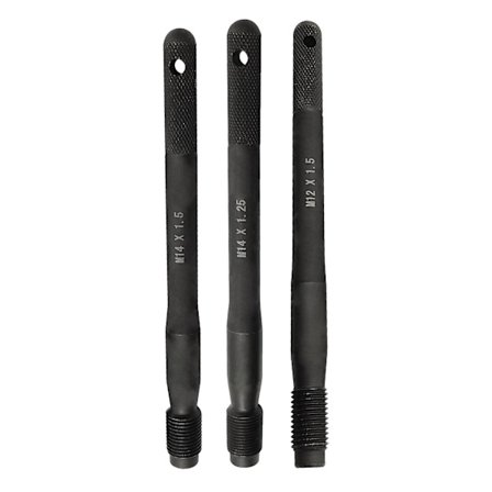 Svart 3 stk hjulhenger justeringsstift guideverktøy hjulmutter bolt bilmekaniker verktøy hjulmonteringsguide bolt metrisk M12x1.5, M14*1.25 og M14*1.