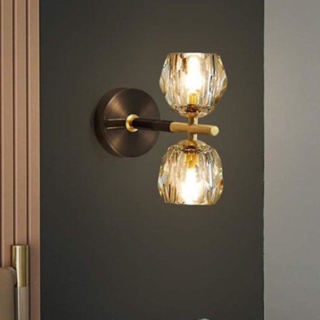 Led Vægskænke Krystal Kobber 5w G9 Indendørs Op Ned