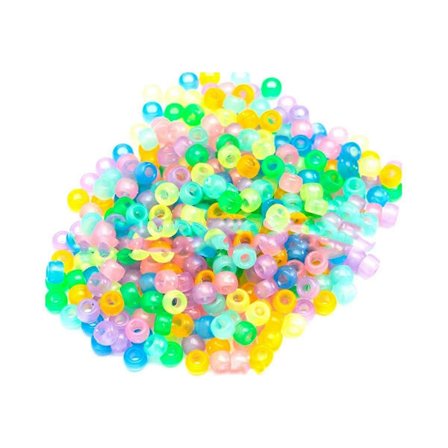 Kandi Perler i Bulk til DIY Håndværk Smykkefremstilling Kandi Armbånd 6x9mm Ca. 1800 stk., Selvlysende