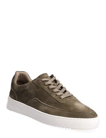 Mondo Perforated Organic Grey Lave Sneakers Grønn Filling Pieces