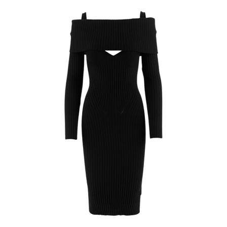 Andrea Adamo Knitted Dresses , Zwart , Dames , Maat: M Casual jurken