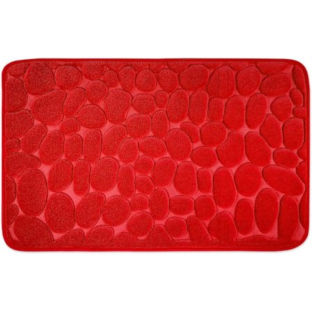 2 kpl liukumatonta muistivaahtokylpymattoa - Kylpymatto 40 x 60 cm - Punainen