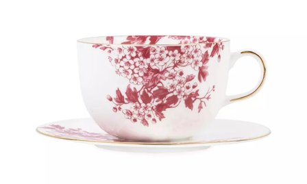 ByTimo Porsgrund Tekopp-med-skål Burgunder 40cl