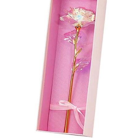 Ny, passende rosenblomst, 24k krystalbelagt rosenblomst gave, bedste gaver til hende til kæreste kone