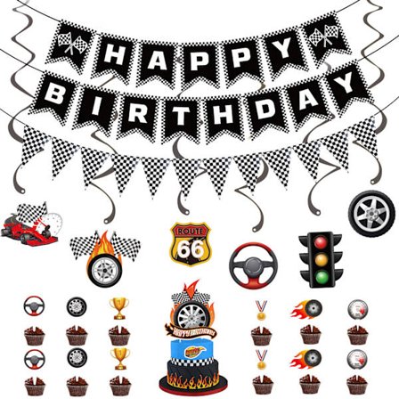 Jordgubbstema Grattis på födelsedagen Party Tillbehör Dekoration