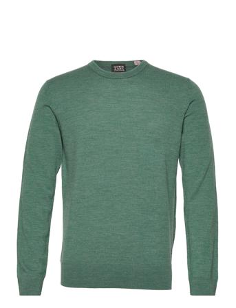 Essentials - Crewneck Pullover In Bio Merino Wool Neulepaita Pyöreä Kaula-aukko Vihreä Scotch & Soda