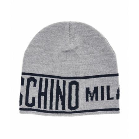Moschino, Beanies Grijs, unisex, Maat:ONE Size