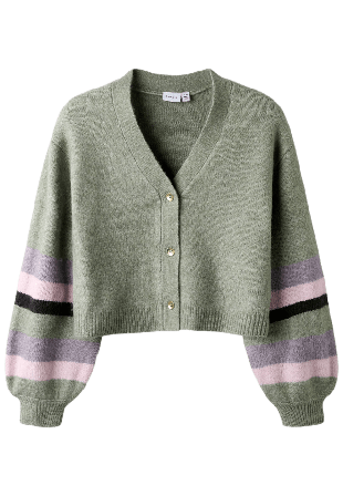 Name It NKFBELEN KNIT CARDIGAN Tröjor & koftor Dam Grå 116