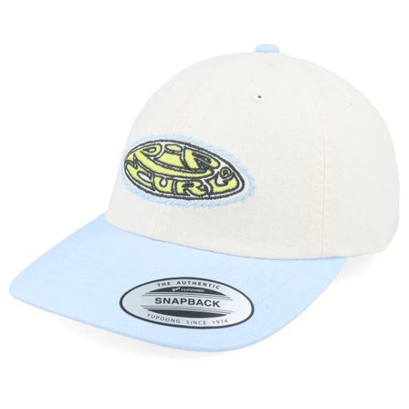 Rip Curl - Vit unconstructed Keps - Raw Energy Art Bone/Light Blue Dad Cap @ Hatstore