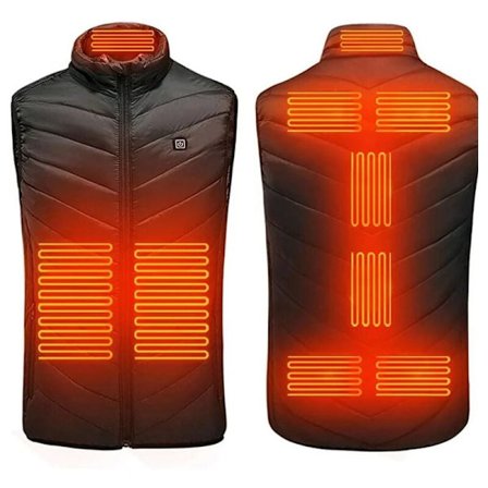 Tilbud Opvarmet Jakke Mænd Kvinder, USB Elektrisk Opvarmet Vest, Mænds Vinter Vandtæt Vaskbar Jakke, Opvarmet Jakke 3 Varmeindstillinger til Vinter 