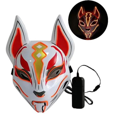Fluorescerande Mask Fox - Orange One Size