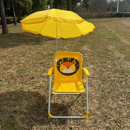 Campingstol med solskærm, egnet til børn over 3 år, let og kompakt, egnet til strand, camping, rejser