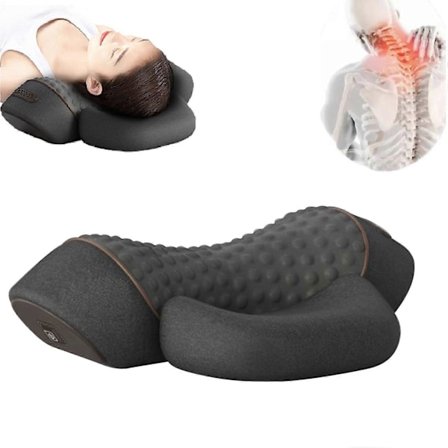 Ergonomisk Cervikal Memory Foam Nakkepude med Elektrisk Massage