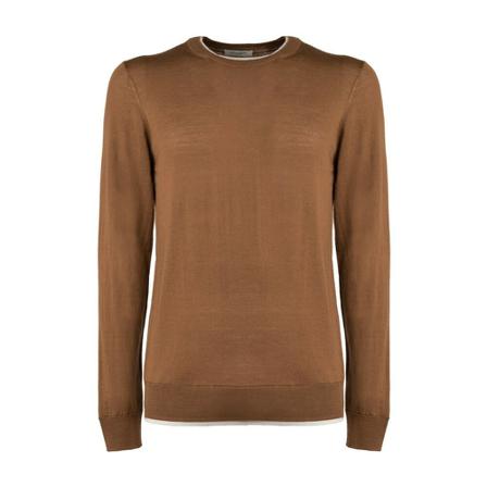 Paolo Pecora, Crewneck Jumper Bruin, Heren, Maat:L
