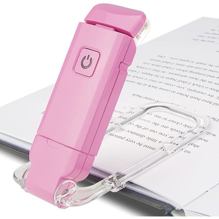 Læselampe til bøger, USB-opladelig, 3 lysstyrker