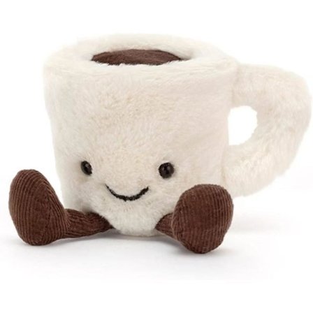 Jellycat Amuseables Espresso Kopp Plysch, 10 cm Drikke-Tema Myk Leke, Søt Gaveidé [BR]_jar