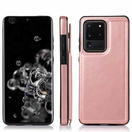 Samsung Galaxy S20 Ultra - Stilrent Nkobee Skal Korthållare Roséguld
