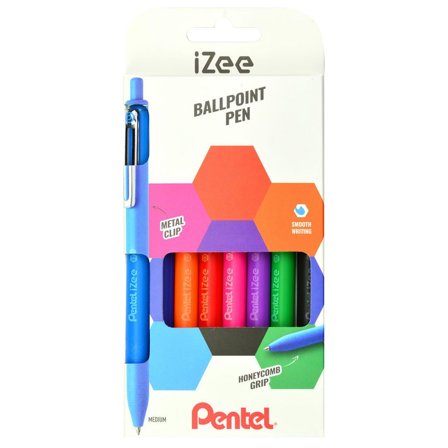 PENTEL Kulpenna iZee 0,7 sort.färg 8/fp - Lyreco - Kontorsmaterial - Pennor - Kulpennor
